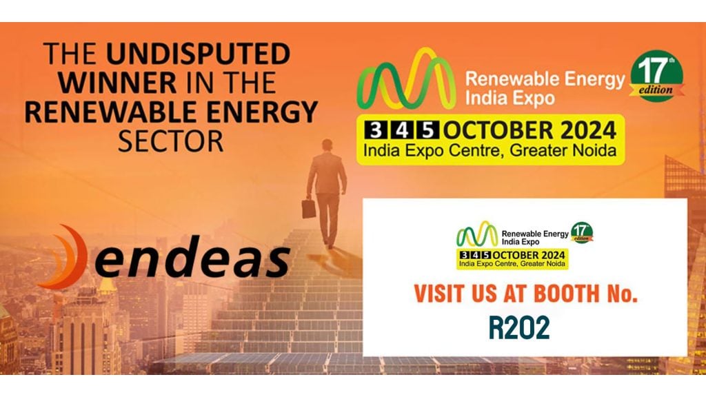 Invitation to visit Endeas at REI 2024 exhibition at booth R202.