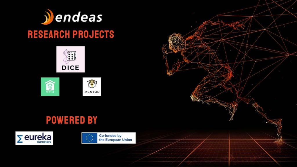 Endeas logo and research project logos